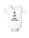Happy 4th of July Popsicle Baby Bodysuit One Piece-Baby Romper-TooLoud-White-06-Months-Davson Sales