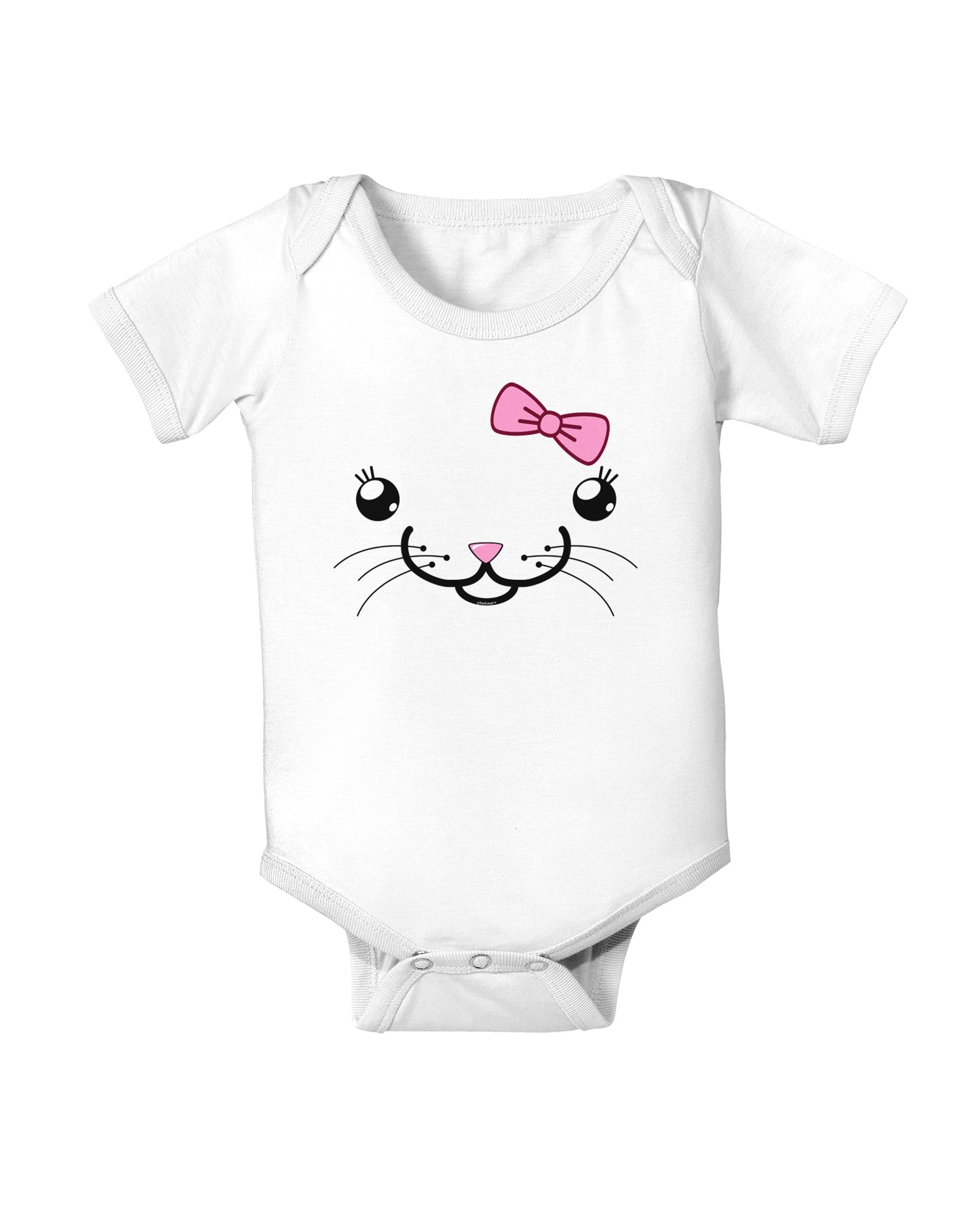 Kyu-T Face - Kattia Cute Girl Cat Baby Bodysuit One Piece-Baby Romper-TooLoud-White-06-Months-Davson Sales