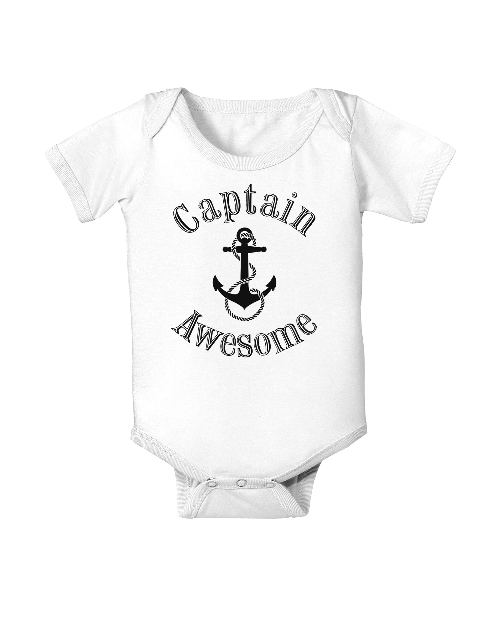 captain Awesome Funny Infant Onesie-TooLoud-White-06-Months-Davson Sales