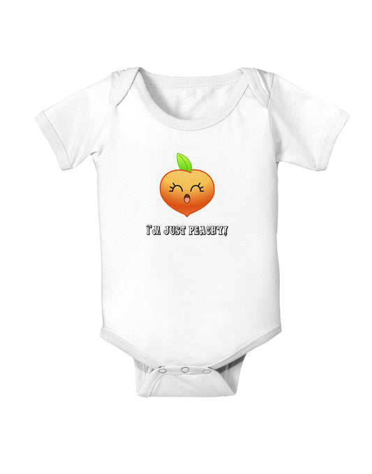 Everything is Peachy Baby Bodysuit One Piece-Baby Romper-TooLoud-White-06-Months-Davson Sales