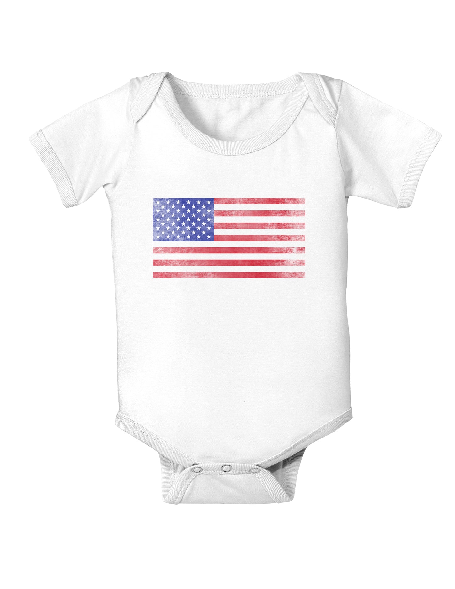 Weathered American Flag Baby Bodysuit One Piece-Baby Romper-TooLoud-White-06-Months-Davson Sales