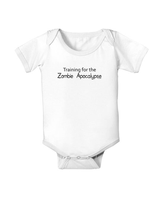 Training for the Zombie Apocalypse Baby Bodysuit One Piece-Baby Romper-TooLoud-White-06-Months-Davson Sales