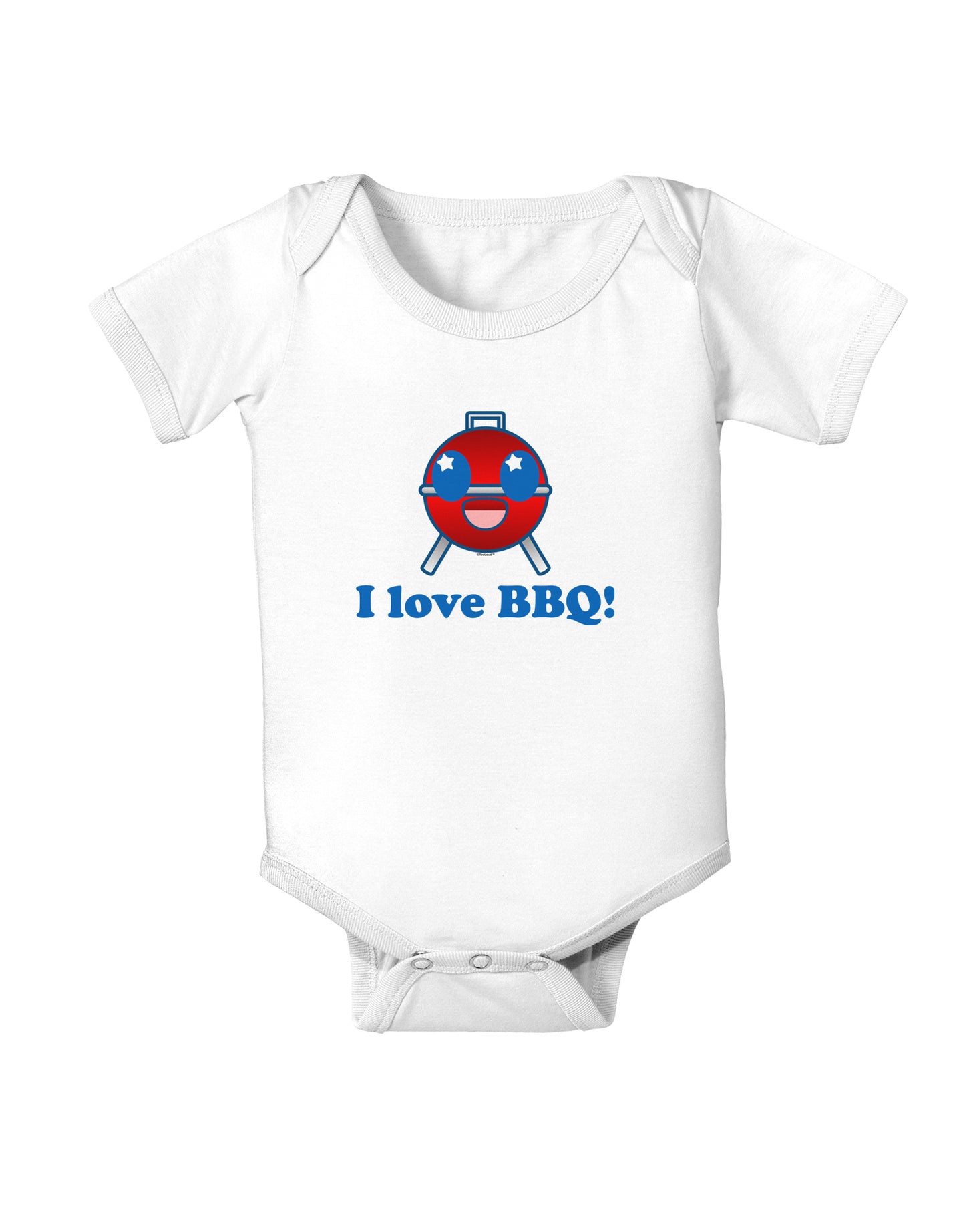I Love BBQ Baby Bodysuit One Piece-Baby Romper-TooLoud-White-06-Months-Davson Sales