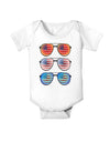 Red White and Blue USA Flag Aviators Baby Bodysuit One Piece-Baby Romper-TooLoud-White-06-Months-Davson Sales