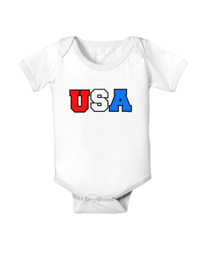 Collegiate USA Baby Bodysuit One Piece-Baby Romper-TooLoud-White-06-Months-Davson Sales