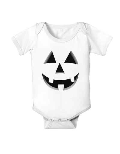 Happy Cute Jack O' Lantern Pumpkin Face Baby Bodysuit One Piece-Baby Romper-TooLoud-White-06-Months-Davson Sales