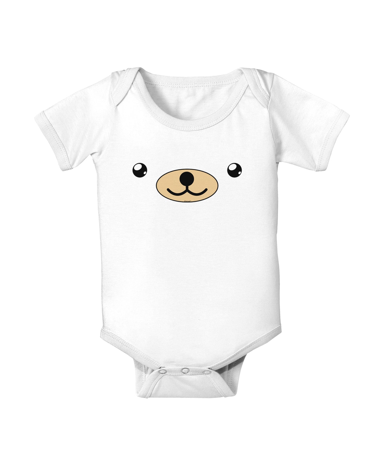 Kyu-T Face - Beartholomew the Teddy Bear Baby Bodysuit One Piece-Baby Romper-TooLoud-White-06-Months-Davson Sales