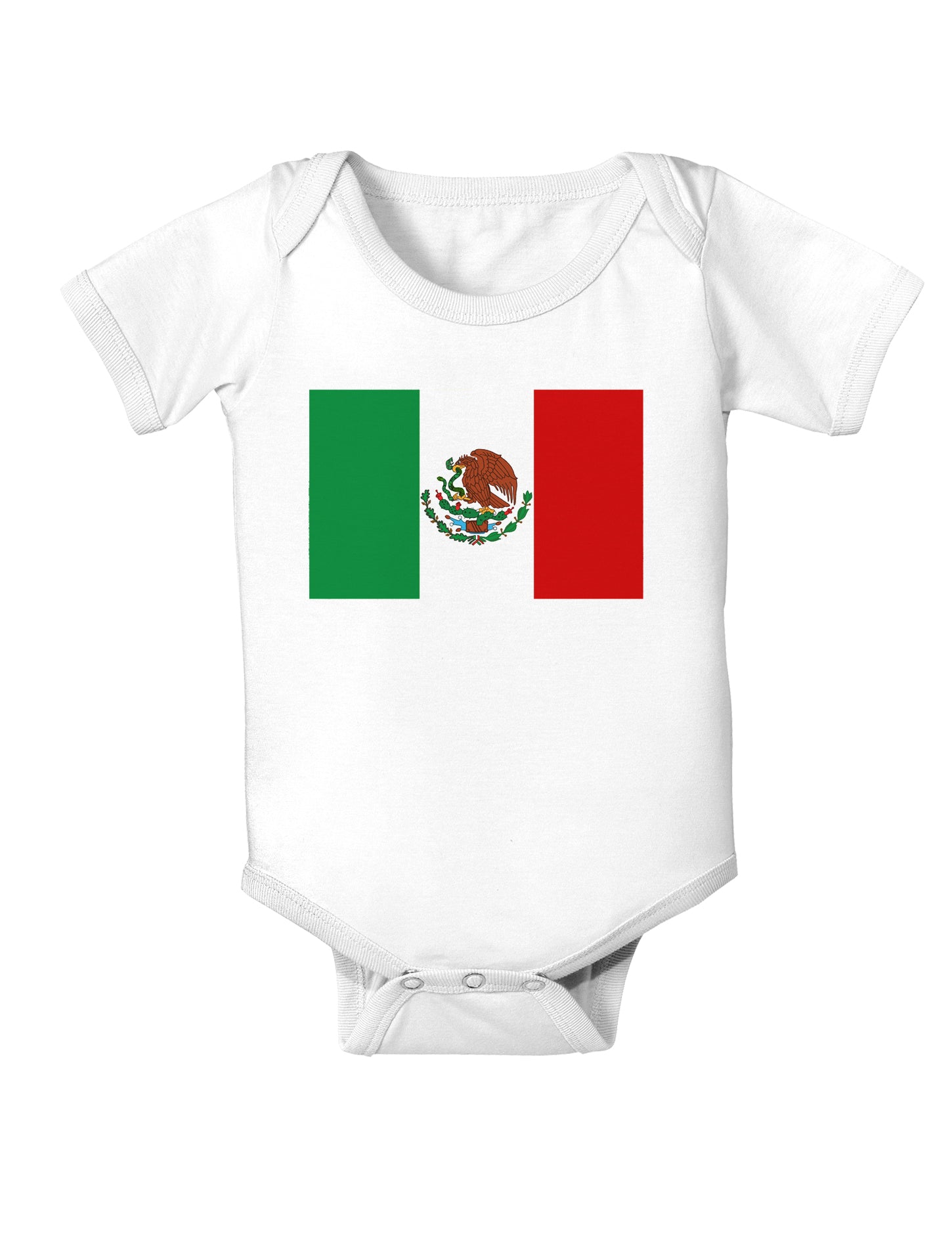 Mexican Flag Infant Onesie-TooLoud-White-06-Months-Davson Sales
