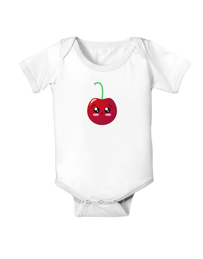 Sheri Cherry Baby Bodysuit One Piece-Baby Romper-TooLoud-White-06-Months-Davson Sales