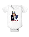 Uncle Sam Freedom Costs a Buck O Five Baby Bodysuit One Piece-Baby Romper-TooLoud-White-06-Months-Davson Sales