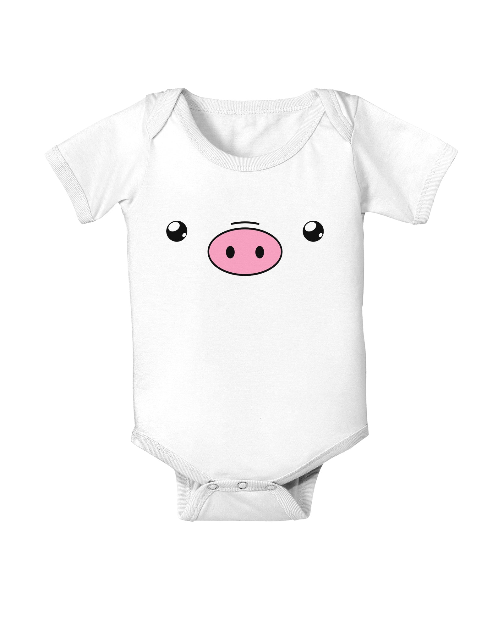 Kyu-T Face - Oinkz the Pig Infant Onesie-TooLoud-White-06-Months-Davson Sales