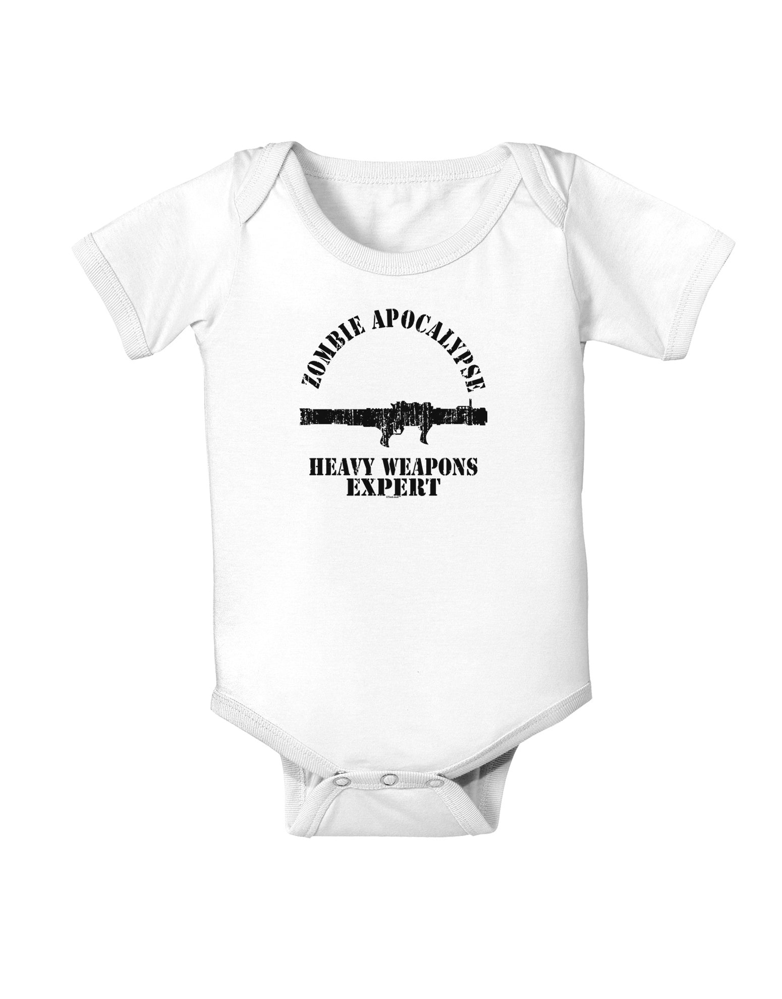 Zombie Apocalypse Group Heavy Weapons Infant Onesie-TooLoud-White-06-Months-Davson Sales