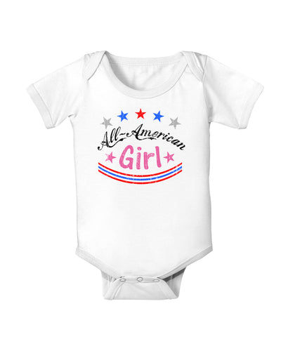 All-American Girl Baby Bodysuit One Piece-Baby Romper-TooLoud-White-06-Months-Davson Sales