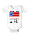 All Gave Some Some Gave All Baby Bodysuit One Piece-Baby Romper-TooLoud-White-06-Months-Davson Sales
