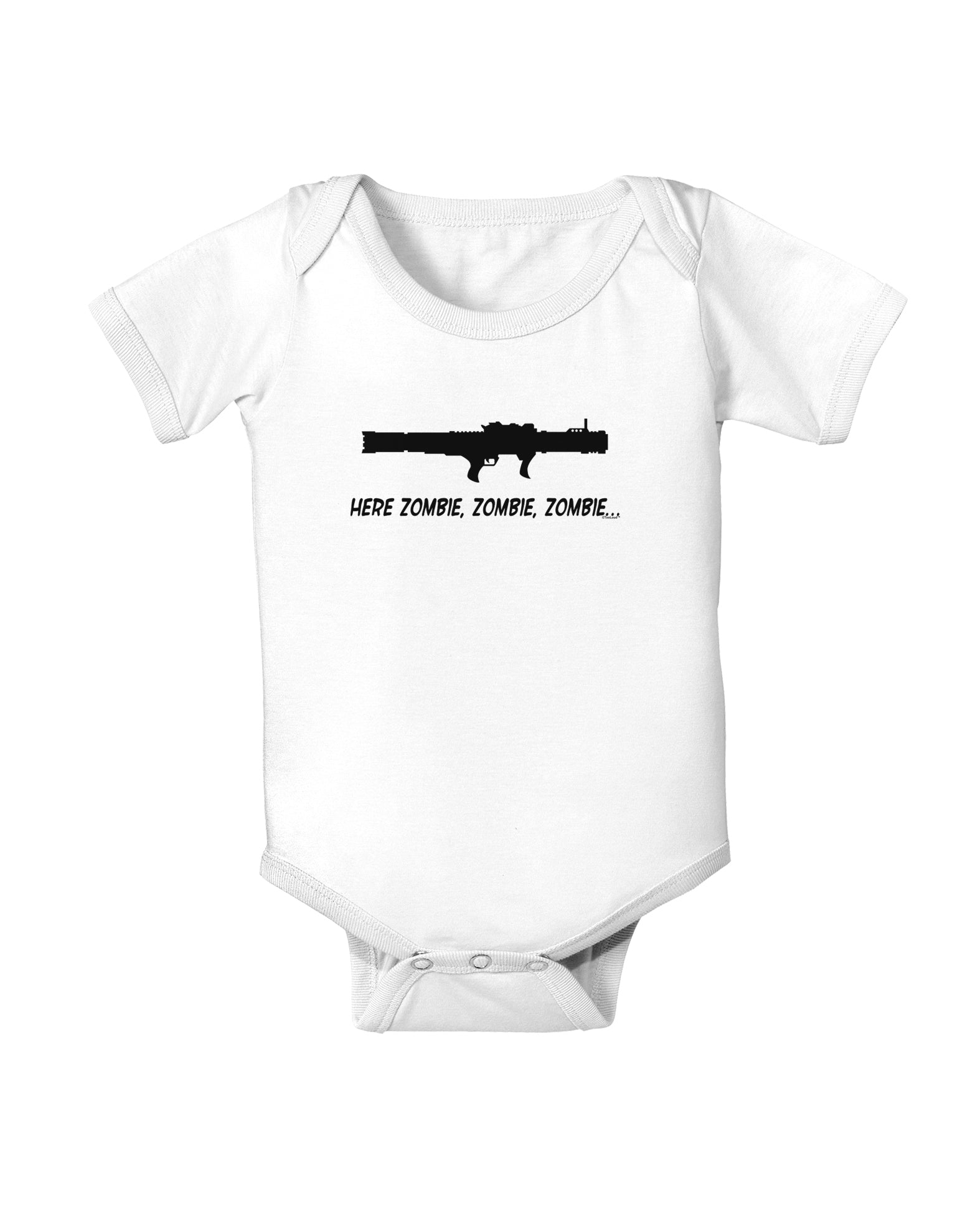 Here Zombie Zombie Zombie Bazooka Infant Onesie-TooLoud-White-06-Months-Davson Sales