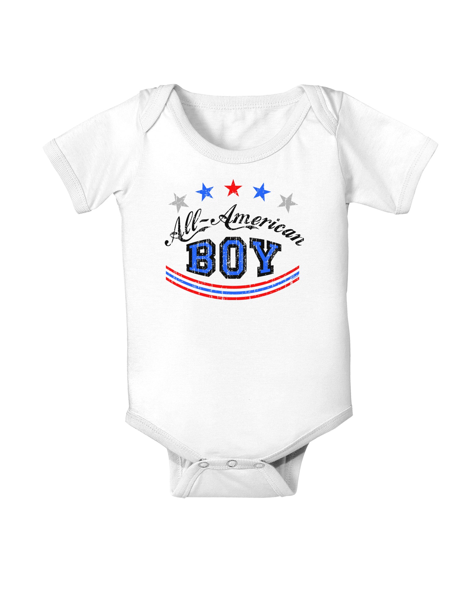 All-American Boy Baby Bodysuit One Piece-Baby Romper-TooLoud-White-06-Months-Davson Sales