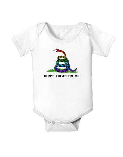 LGBT Freedom Rainbow Don't Tread on Me Infant Onesie-TooLoud-White-06-Months-Davson Sales