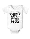 This Girl Has the Best Papa Ever Baby Bodysuit One Piece-Baby Romper-TooLoud-White-06-Months-Davson Sales