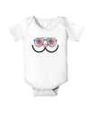 Kyu-T Face - Kawa Patriotic Sunglasses Baby Bodysuit One Piece-Baby Romper-TooLoud-White-06-Months-Davson Sales