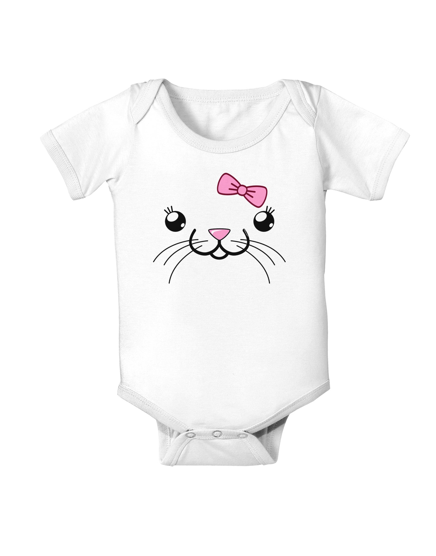 Kyu-T Face - Tinya Cute Girl Mouse Infant Onesie-TooLoud-White-06-Months-Davson Sales