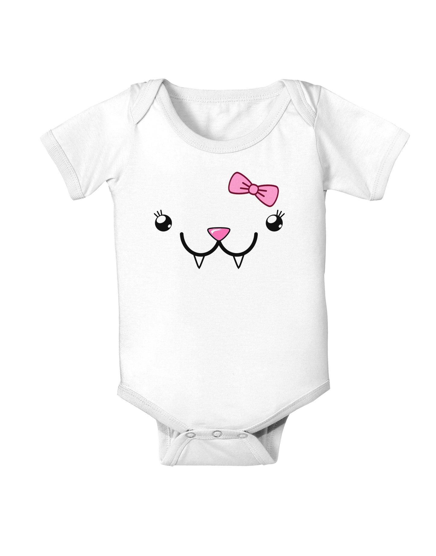 Kyu-T Face - Fangie Cute Girl Vampire Bat Infant Onesie-TooLoud-White-06-Months-Davson Sales