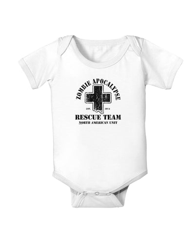 Zombie Apocalypse Rescue Team NA Unit Baby Bodysuit One Piece-Baby Romper-TooLoud-White-06-Months-Davson Sales