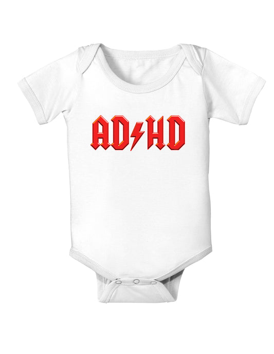 ADHD Lightning Bolt Rockstar Baby Bodysuit One Piece-Baby Romper-TooLoud-White-06-Months-Davson Sales