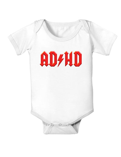 ADHD Lightning Bolt Rockstar Baby Bodysuit One Piece-Baby Romper-TooLoud-White-06-Months-Davson Sales
