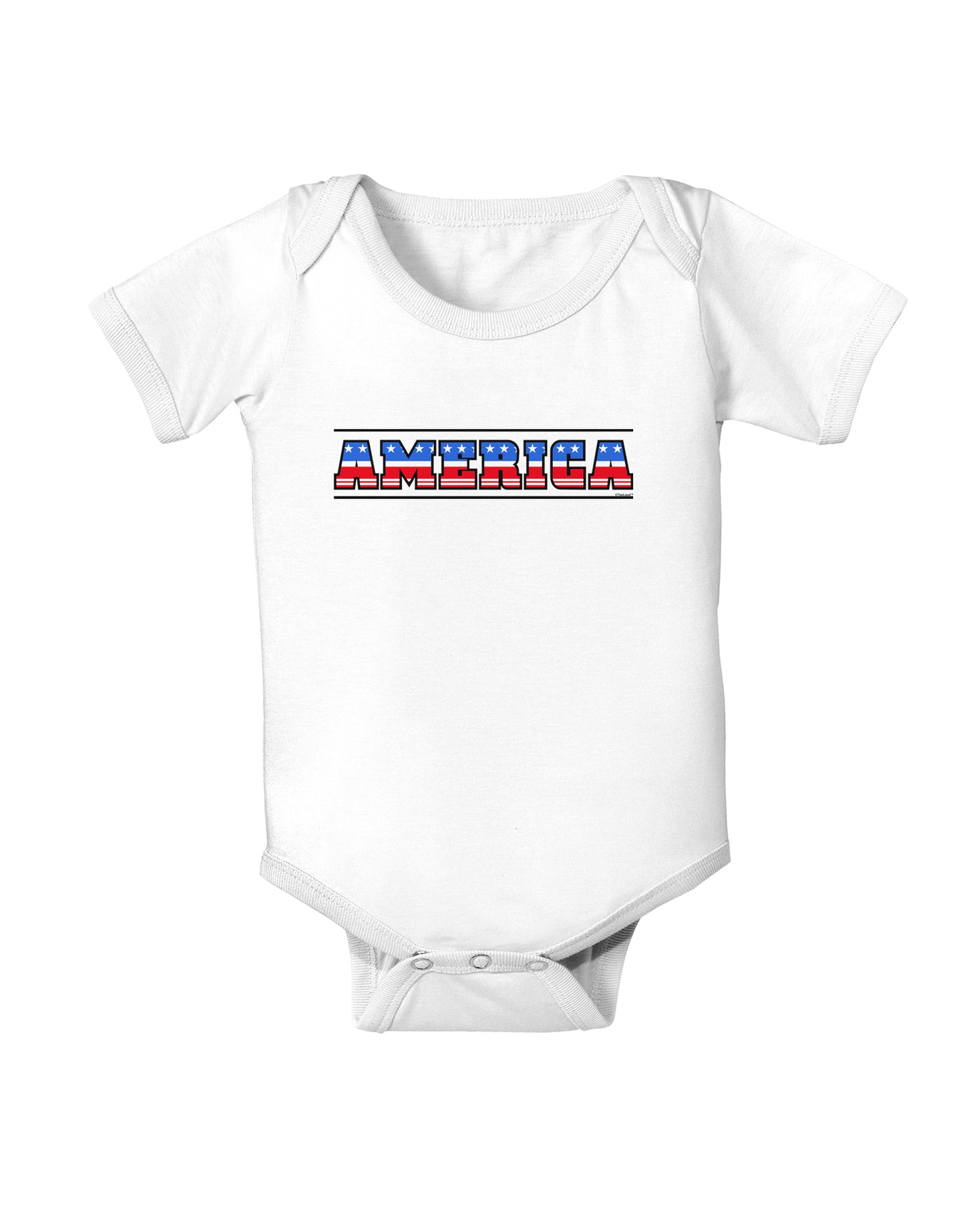 America Stars and Stripes Baby Bodysuit One Piece-Baby Romper-TooLoud-White-06-Months-Davson Sales