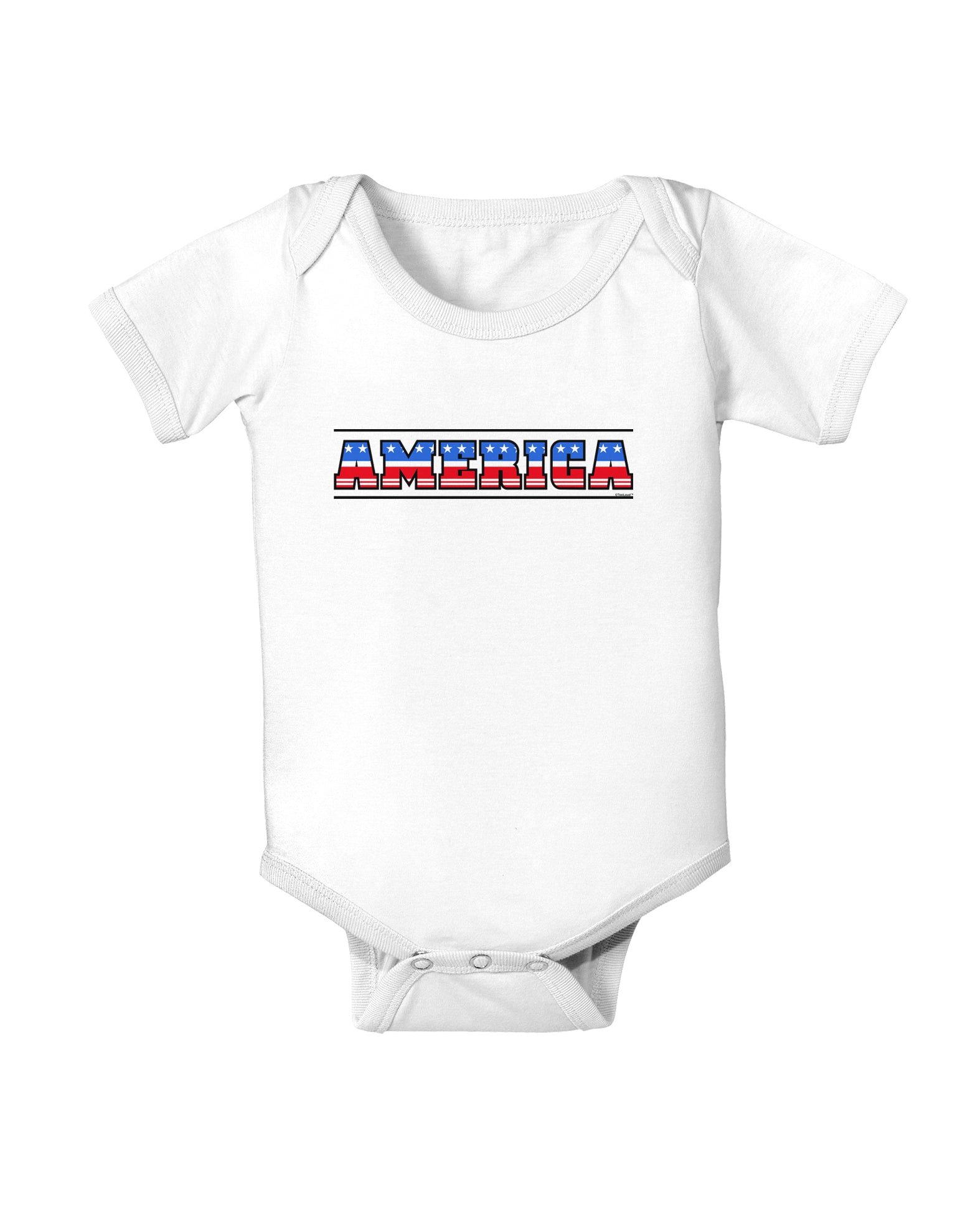 America Stars and Stripes Baby Bodysuit One Piece-Baby Romper-TooLoud-White-06-Months-Davson Sales
