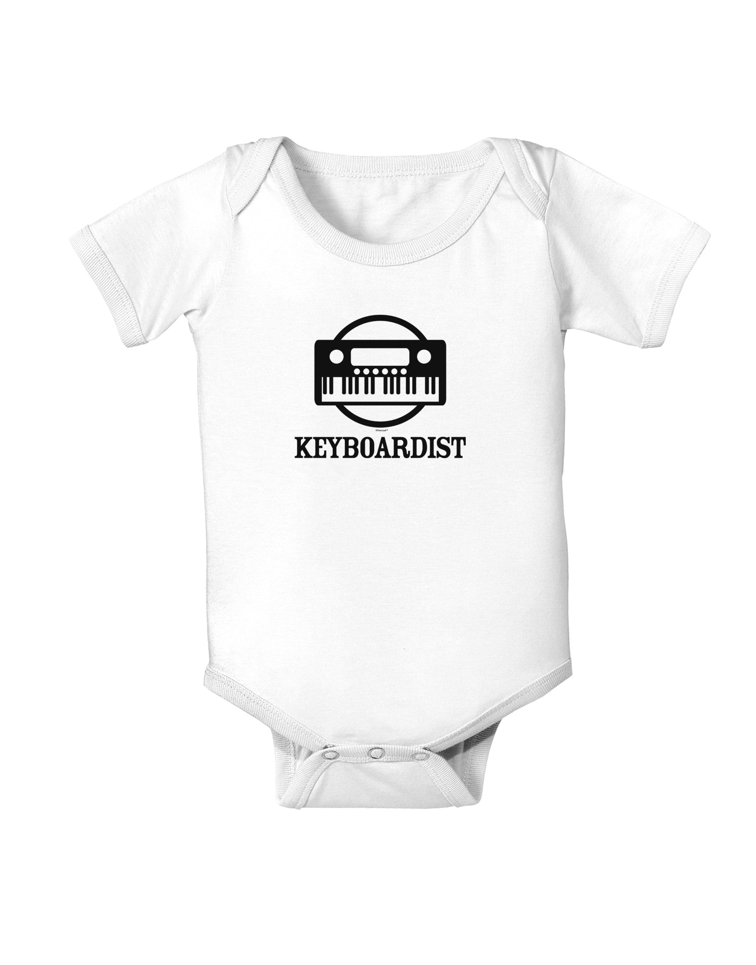 Keyboardist Baby Bodysuit One Piece-Baby Romper-TooLoud-White-06-Months-Davson Sales