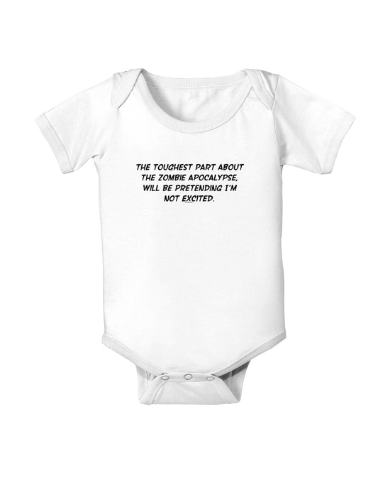 Excited About the Zombie Apocalypse Baby Bodysuit One Piece-Baby Romper-TooLoud-White-06-Months-Davson Sales