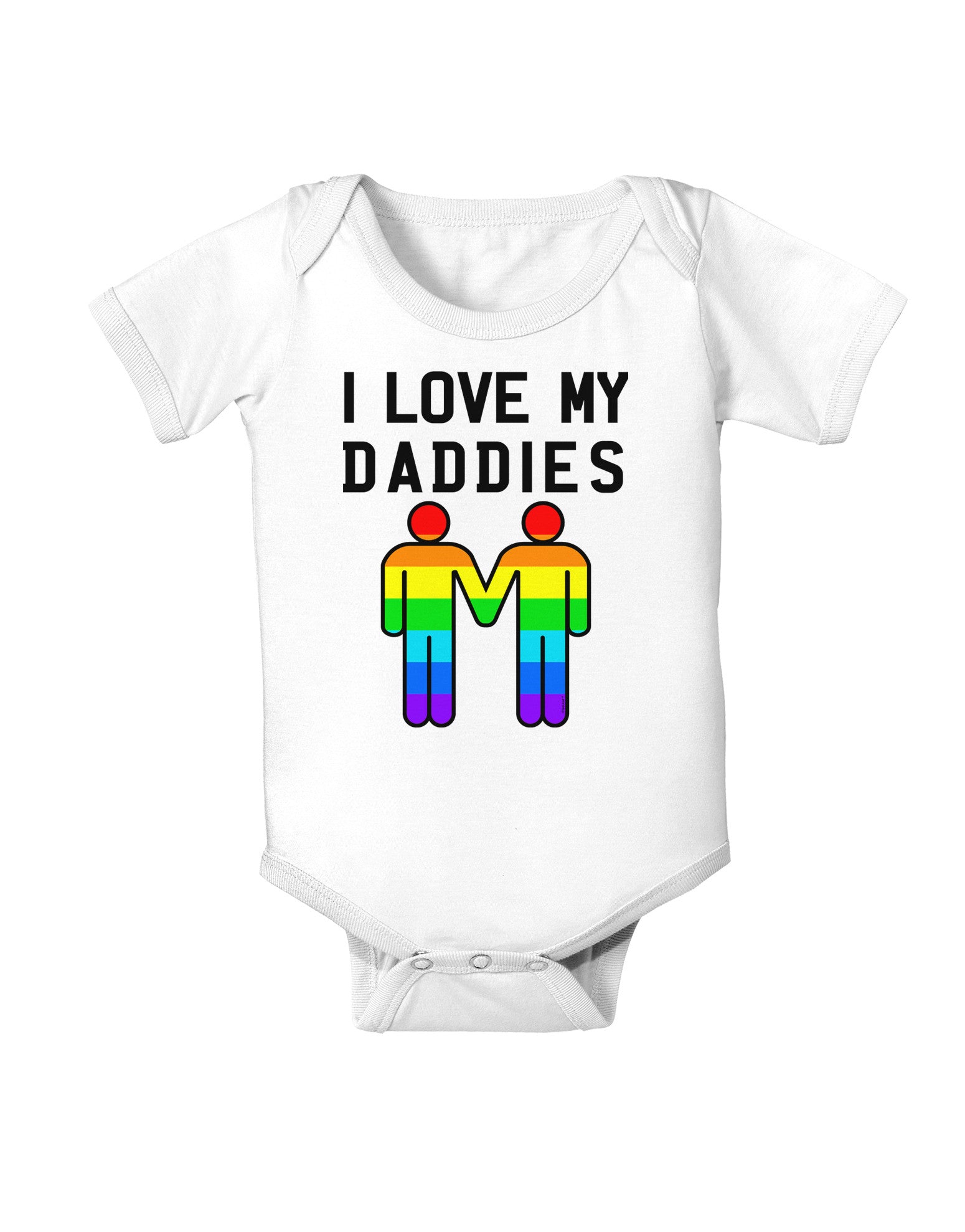 I Love My Daddies LGBT Baby Bodysuit One Piece-Baby Romper-TooLoud-White-06-Months-Davson Sales