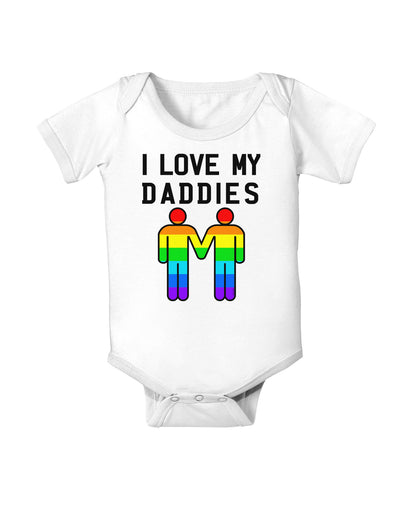 I Love My Daddies LGBT Baby Bodysuit One Piece-Baby Romper-TooLoud-White-06-Months-Davson Sales