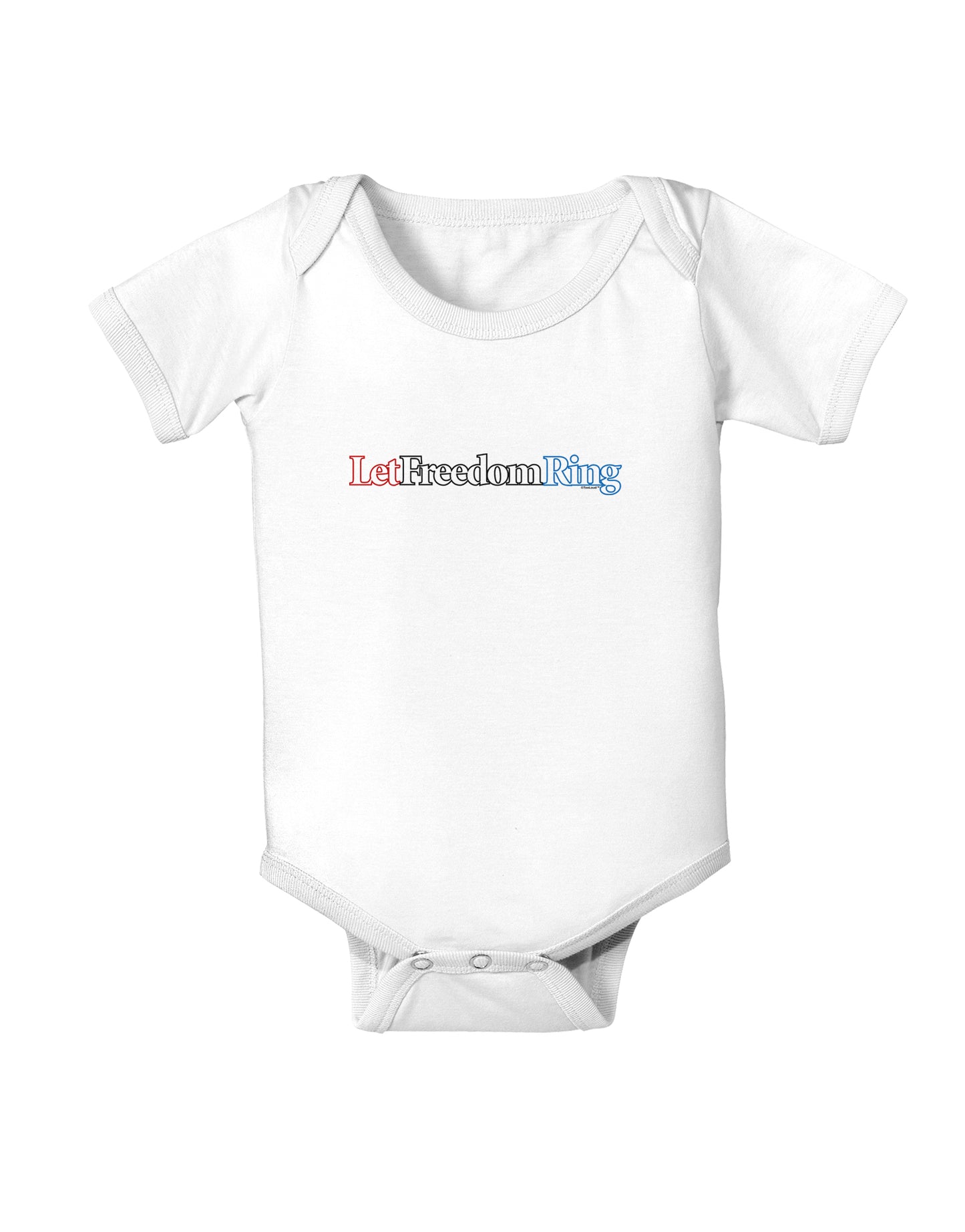 Let Freedom Ring Baby Bodysuit One Piece-Baby Romper-TooLoud-White-06-Months-Davson Sales