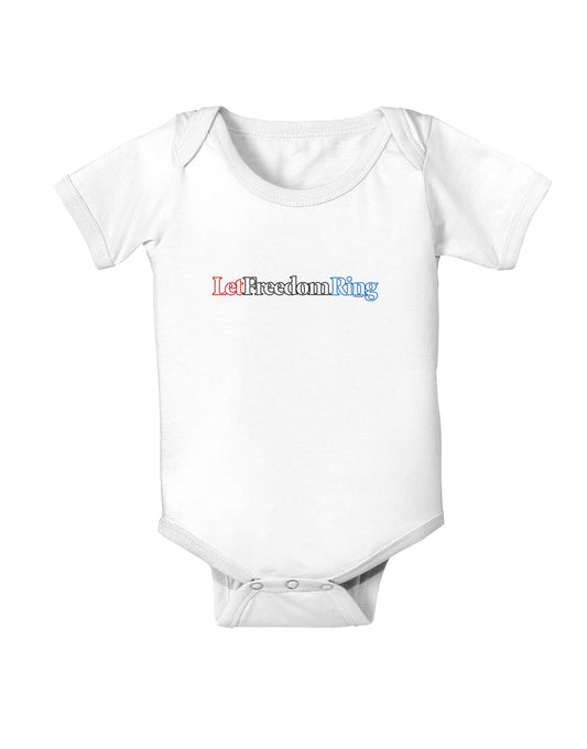 Let Freedom Ring Baby Bodysuit One Piece-Baby Romper-TooLoud-White-06-Months-Davson Sales