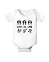 Love Is Love LGBT Marriage Equality Baby Bodysuit One Piece-Baby Romper-TooLoud-White-06-Months-Davson Sales