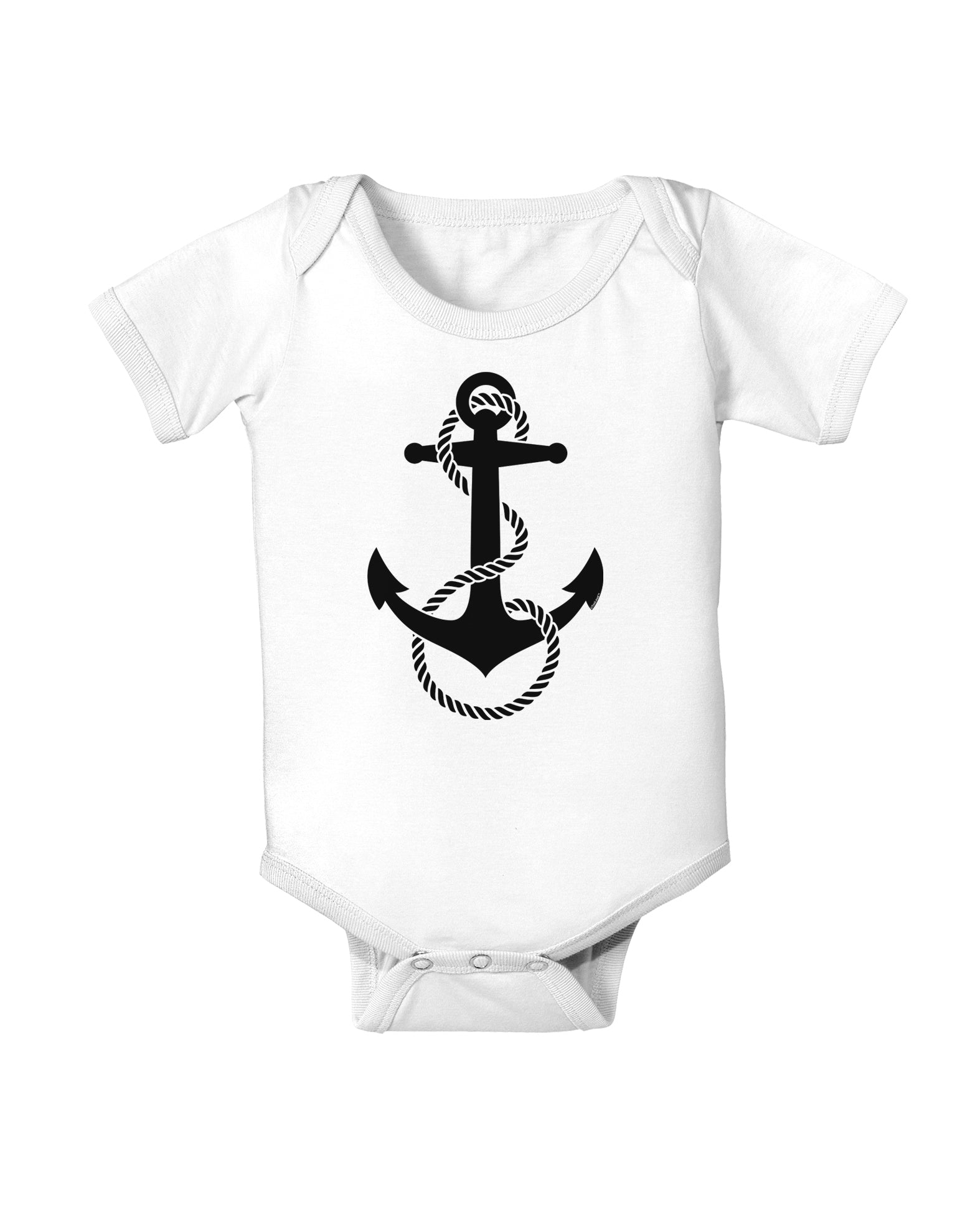 Nautical Sailor Rope Anchor Infant Onesie-TooLoud-White-06-Months-Davson Sales