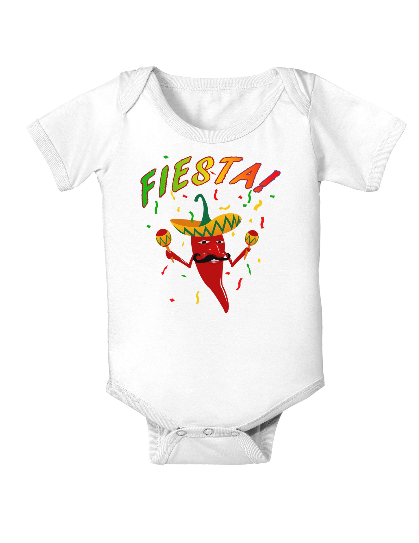 Chili Pepper de Fiesta Infant Onesie-TooLoud-White-06-Months-Davson Sales