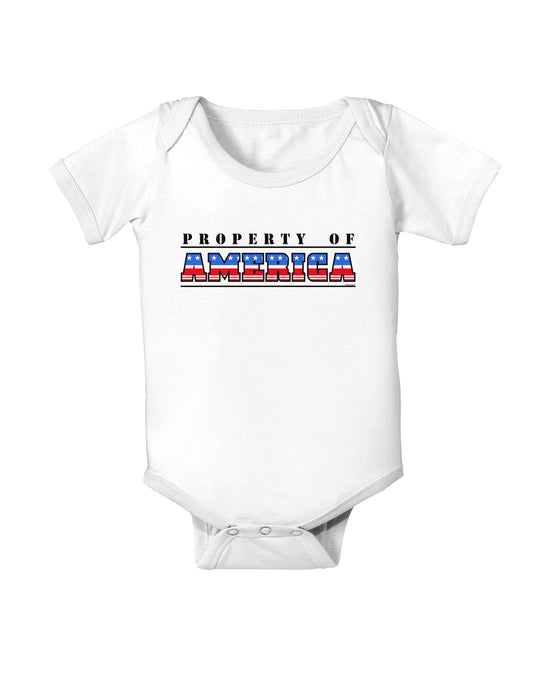 Property of America Baby Bodysuit One Piece-Baby Romper-TooLoud-White-06-Months-Davson Sales
