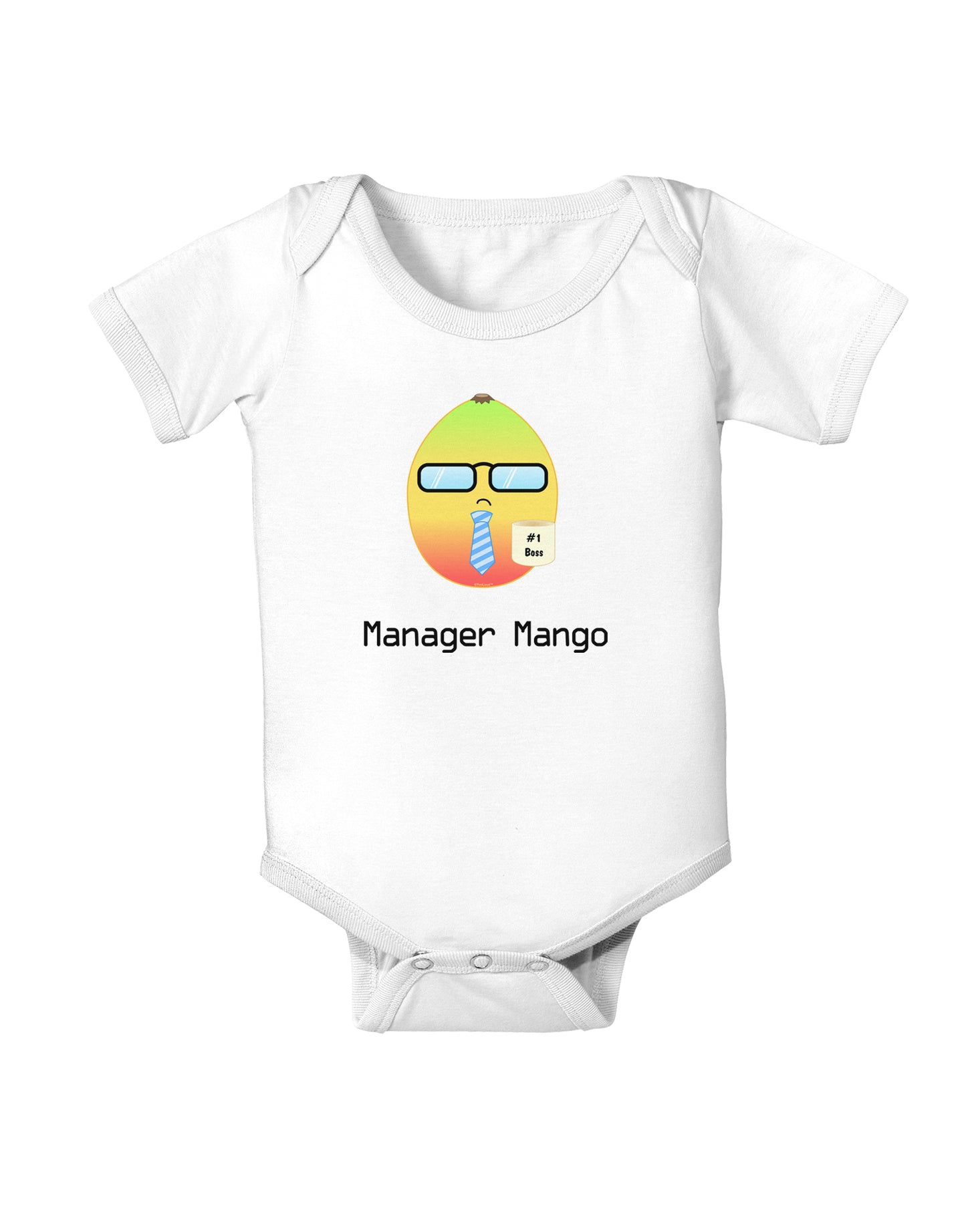 Manager Mango Text Baby Bodysuit One Piece-Baby Romper-TooLoud-White-06-Months-Davson Sales