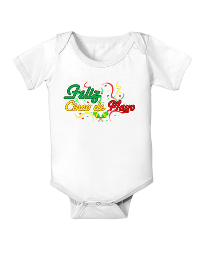 Feliz Cinco De Mayo Infant Onesie-TooLoud-White-06-Months-Davson Sales