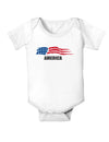 America Flag Baby Bodysuit One Piece-Baby Romper-TooLoud-White-06-Months-Davson Sales