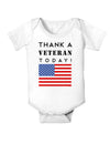 Thank a Veteran Today Baby Bodysuit One Piece-Baby Romper-TooLoud-White-06-Months-Davson Sales