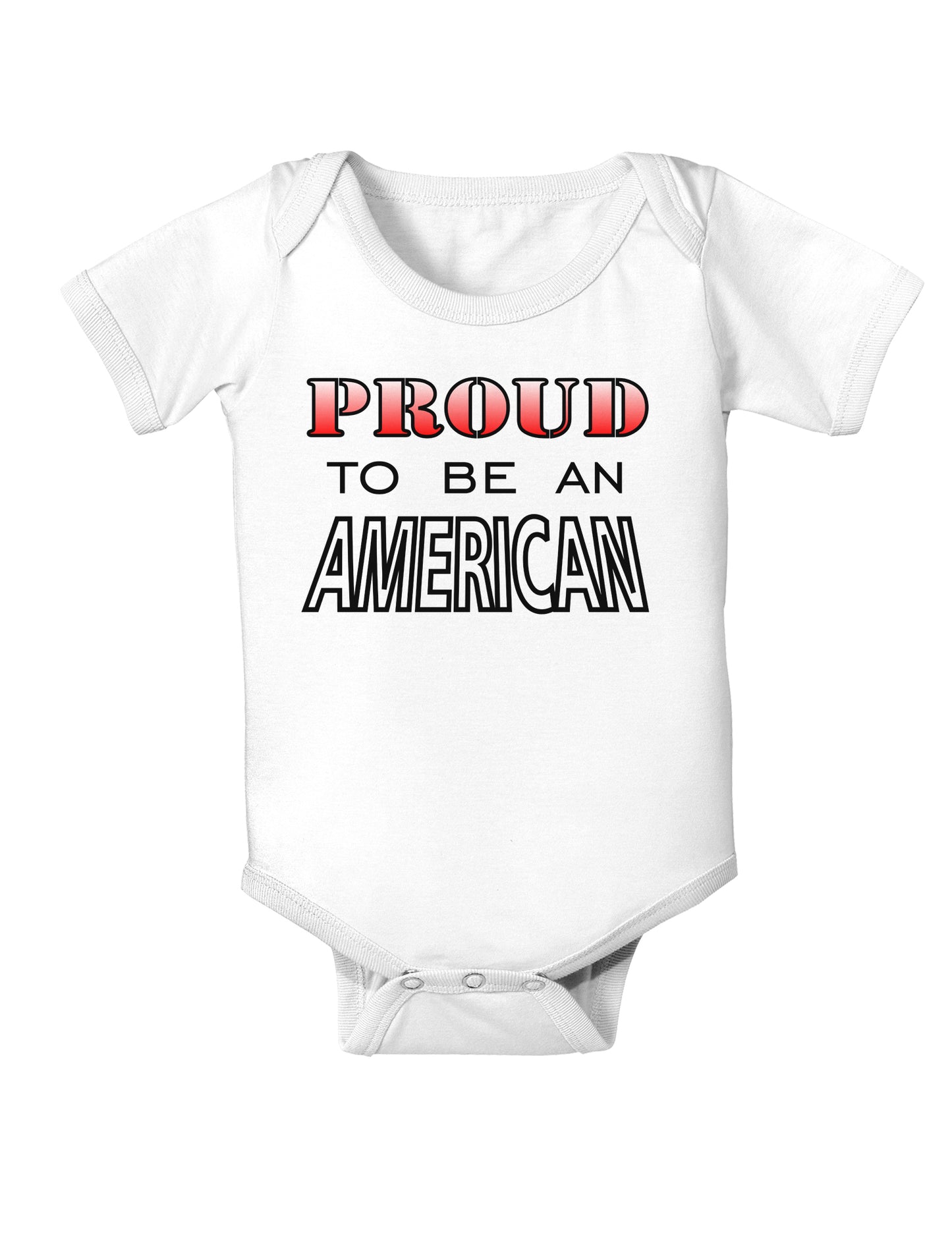 Proud to be an American Baby Bodysuit One Piece-Baby Romper-TooLoud-White-06-Months-Davson Sales