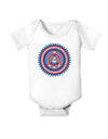 Psychedelic Peace Patriotic Baby Bodysuit One Piece-Baby Romper-TooLoud-White-06-Months-Davson Sales