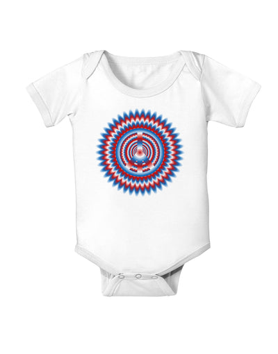 Psychedelic Peace Patriotic Baby Bodysuit One Piece-Baby Romper-TooLoud-White-06-Months-Davson Sales