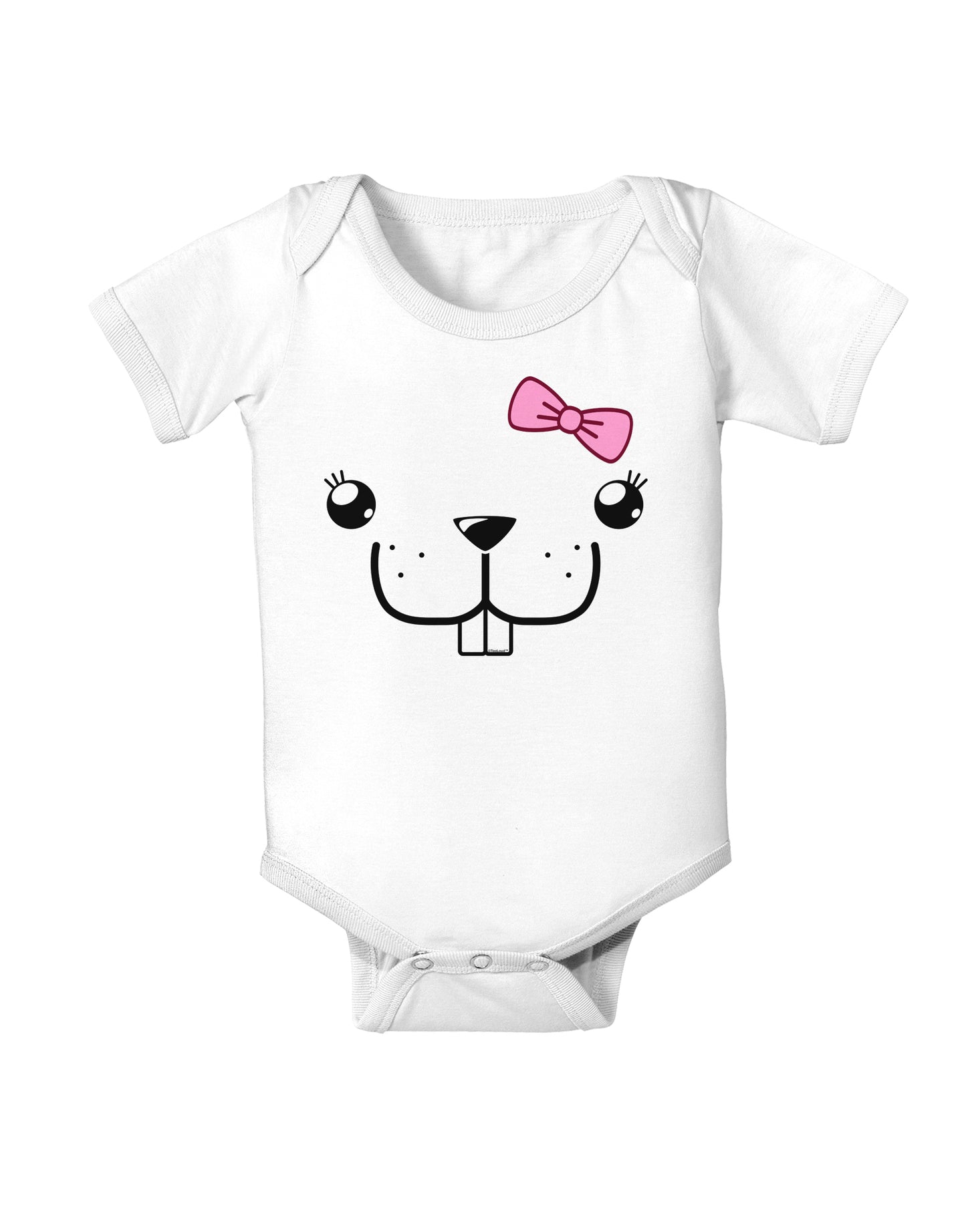 Kyu-T Face - Bucklette Cute Girl Beaver Infant Onesie-TooLoud-White-06-Months-Davson Sales