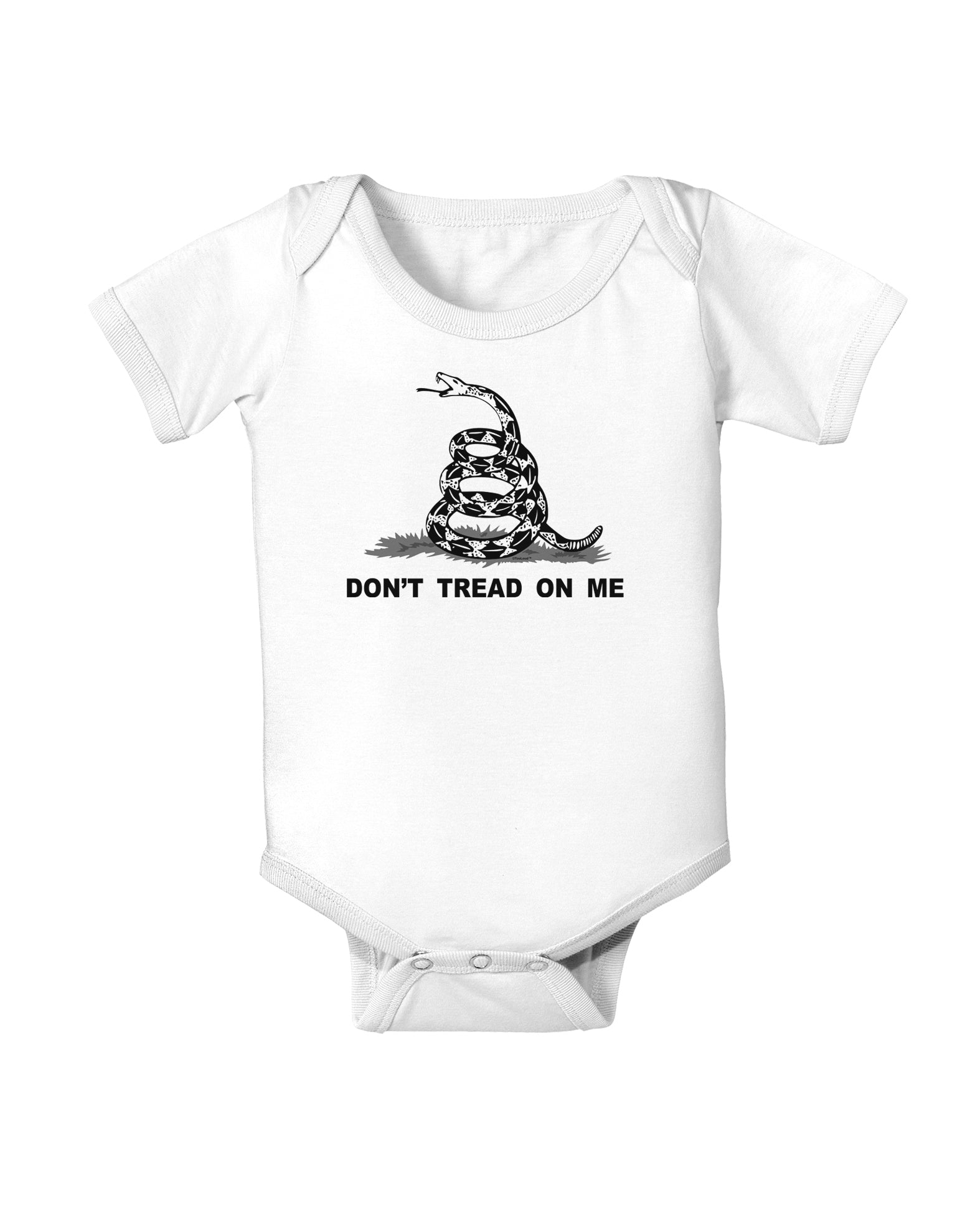Subdued Don't Tread On Me Gadsden Flag Rattlesnake Infant Onesie-Baby One-Pieces-TooLoud-White-06-Months-Davson Sales
