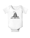 Subdued Don't Tread On Me Gadsden Flag Rattlesnake Infant Onesie-Baby One-Pieces-TooLoud-White-06-Months-Davson Sales